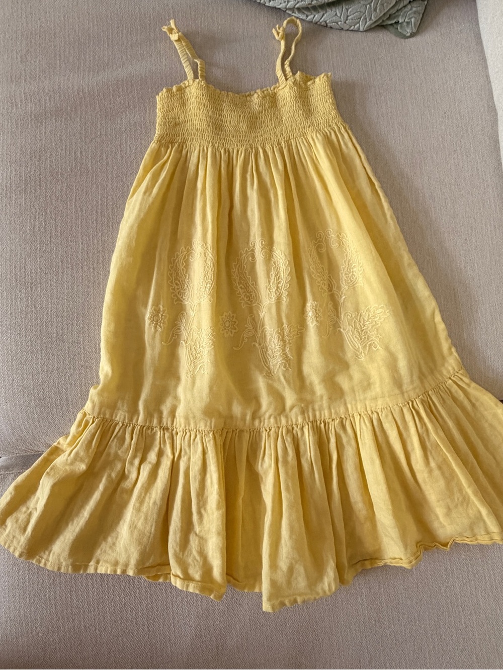 Gucci Yellow Maxi Dress with Ruffle Hem